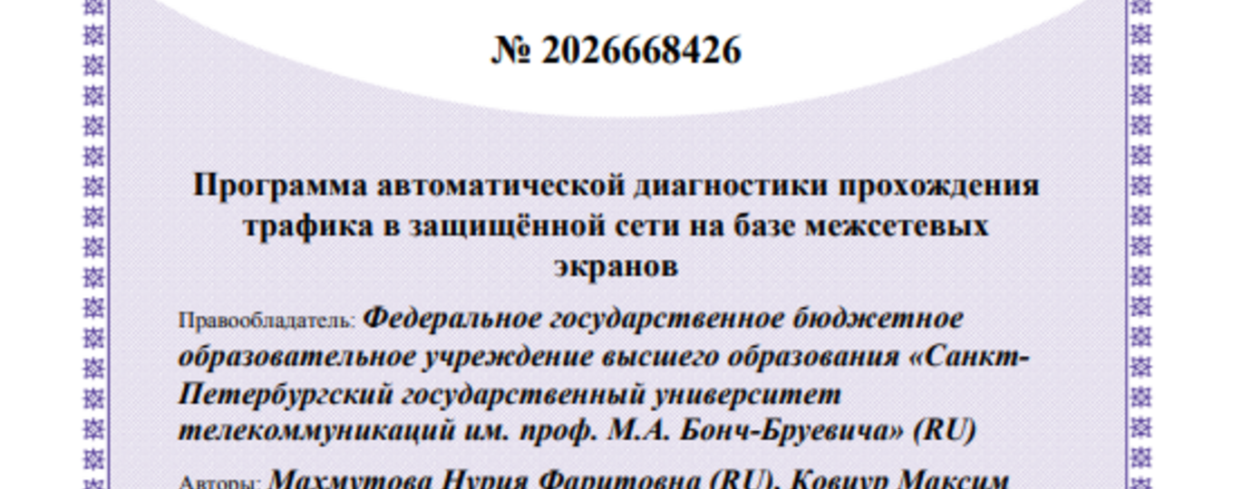 Программа автоматической диагностики прохождения трафика в защищённой сети на базе межсетевых экранов