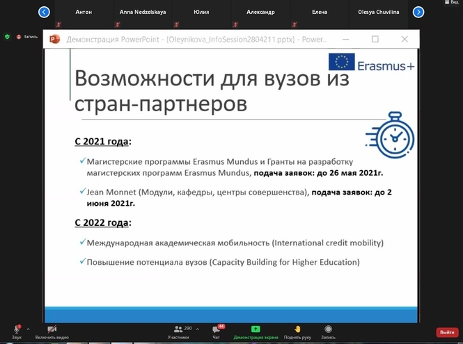 СПбГУТ на информационной онлайн-сессии Erasmus+