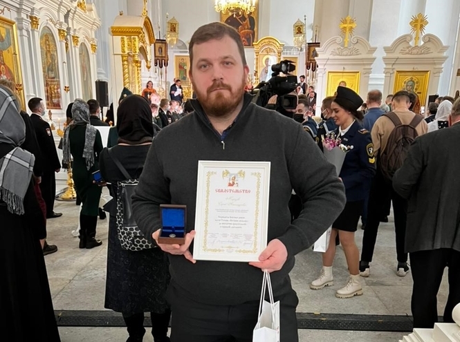 Начальник отдела по воспитательной работе СПбГУТ Сергей Морозов награжден Почетным знаком Святой Татианы