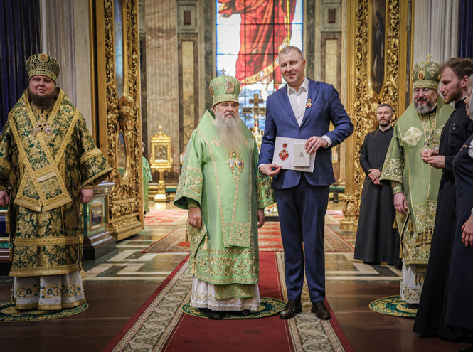 Ректор СПбГУТ Руслан Киричек удостоен высокой церковной награды за сотрудничество с митрополией